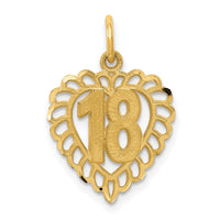 Load image into Gallery viewer, 14k 18 Heart Charm
