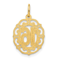 Load image into Gallery viewer, 14k #16 in Oval Circle Pendant
