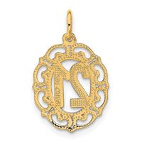 Load image into Gallery viewer, 14k Diamond-cut 21 in Oval Pendant
