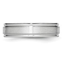 Load image into Gallery viewer, Chisel Cobalt Satin and Polished Ridged Edge 6mm Band

