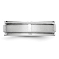 Load image into Gallery viewer, Chisel Cobalt Satin and Polished Ridged Edge 7mm Band
