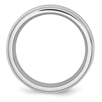 Load image into Gallery viewer, Chisel Cobalt Satin and Polished Ridged Edge 8mm Band
