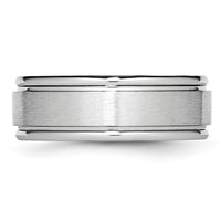 Load image into Gallery viewer, Chisel Cobalt Satin and Polished Ridged Edge 8mm Band
