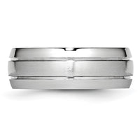 Load image into Gallery viewer, Chisel Cobalt Polished and Satin Grooved 8mm Band
