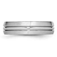 Load image into Gallery viewer, Chisel Cobalt Satin and Polished Grooved 6mm Band
