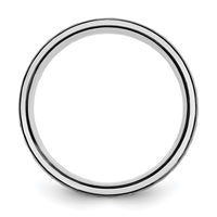 Load image into Gallery viewer, Chisel Cobalt Polished with Hammered Black IP-plated Center 8mm Band
