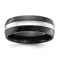 Load image into Gallery viewer, Chisel Cobalt Polished Black IP-plated 8mm Band
