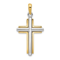 Load image into Gallery viewer, 14k Two-tone Cross Pendant

