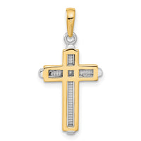 Load image into Gallery viewer, 14k Two-tone Cross Pendant
