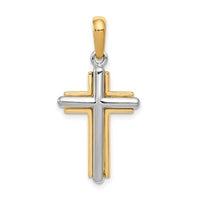 Load image into Gallery viewer, 14k Two-tone Cross Pendant
