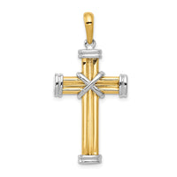 Load image into Gallery viewer, 14k Two-tone Latin Cross Pendant
