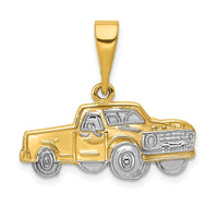 Load image into Gallery viewer, 14k w/Rhodium Pick-up Truck Pendant
