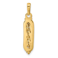 Load image into Gallery viewer, 14K w/ White Rhodium Mezuzah W/Shin Charm
