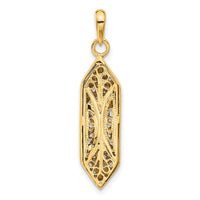 Load image into Gallery viewer, 14K w/ White Rhodium Mezuzah W/Shin Charm
