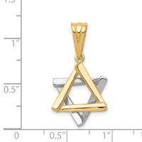 Load image into Gallery viewer, 14k Two-tone Star of David Pendant
