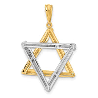 Load image into Gallery viewer, 14k Two-tone Star Of David Pendant
