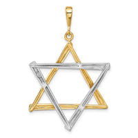Load image into Gallery viewer, 14k Two-tone Star Of David Pendant
