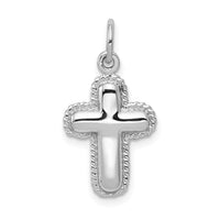 Load image into Gallery viewer, 14k White Gold Polished Cross Charm
