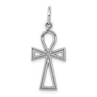 Load image into Gallery viewer, 14k White Gold Ankh Cross Charm
