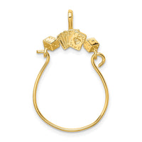 Load image into Gallery viewer, 14K Cards and Dice Charm Holder
