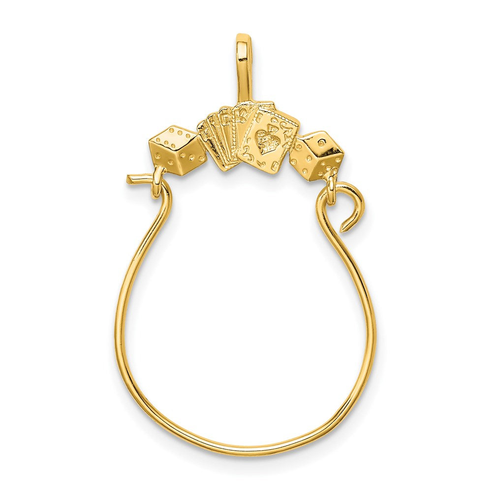 14K Cards and Dice Charm Holder