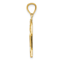 Load image into Gallery viewer, 14K Satin Diamond-cut Crooked Heart Pendant
