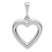 Load image into Gallery viewer, 14k White Gold Solid Polished Heart Pendant
