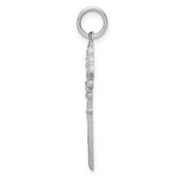 Load image into Gallery viewer, 14k White Gold Diamond-cut Key Charm
