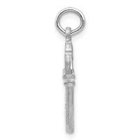 Load image into Gallery viewer, 14K White Gold Polished Diamond-cut 3D Key Charm
