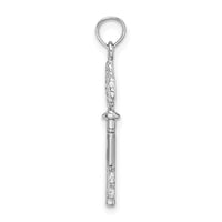 Load image into Gallery viewer, 14K White Gold 3-D Key w/ Hearts Charm
