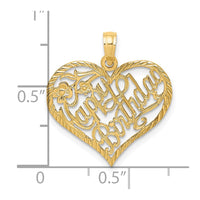 Load image into Gallery viewer, 14k Solid HAPPY BIRTHDAY Heart Charm
