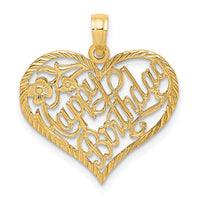 Load image into Gallery viewer, 14k Solid HAPPY BIRTHDAY Heart Charm
