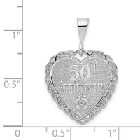 Load image into Gallery viewer, 14k White Gold Reversible 50th ANNIVERSARY Charm
