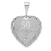 Load image into Gallery viewer, 14k White Gold Reversible 50th ANNIVERSARY Charm
