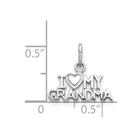 Load image into Gallery viewer, 14k White Gold I HEART MY GRANDMA Charm
