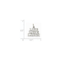Load image into Gallery viewer, 14K White Gold Polished LIVE LOVE LAUGH Charm
