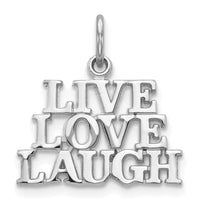 Load image into Gallery viewer, 14K White Gold Polished LIVE LOVE LAUGH Charm
