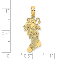 Load image into Gallery viewer, 14k Polished Christmas Stocking Charm
