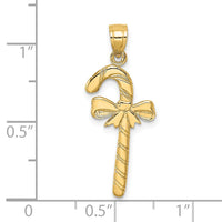Load image into Gallery viewer, 14k Solid Polished Candy Cane Charm
