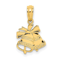 Load image into Gallery viewer, 14k  Polished Christmas Bells Charm
