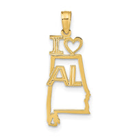 Load image into Gallery viewer, 14k Solid Alabama State Pendant
