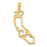 Load image into Gallery viewer, 14k Solid California State Pendant
