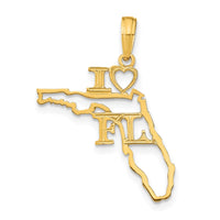 Load image into Gallery viewer, 14k Solid Florida State Pendant
