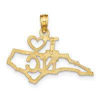 Load image into Gallery viewer, 14k Solid North Carolina State Pendant
