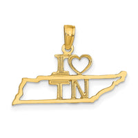 Load image into Gallery viewer, 14k Solid Tennessee State Pendant
