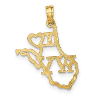 Load image into Gallery viewer, 14k Solid West Virginia State Pendant
