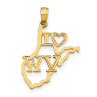 Load image into Gallery viewer, 14k Solid West Virginia State Pendant
