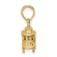 Load image into Gallery viewer, 14k Solid Polished 3-D Trolley Car Pendant
