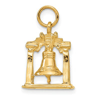 Load image into Gallery viewer, 14k Solid Polished 3-D Liberty Bell Charm
