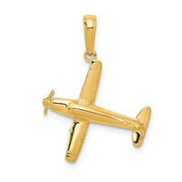 Load image into Gallery viewer, 14k 3-D Low-Wing Airplane Pendant
